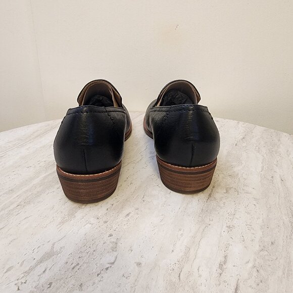 Earth Womens Edna Round Toe C Black Leather 7.5W - A046 - Picture 2 of 10